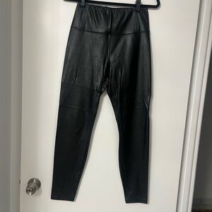 Love Fire Black Shiny Leggings